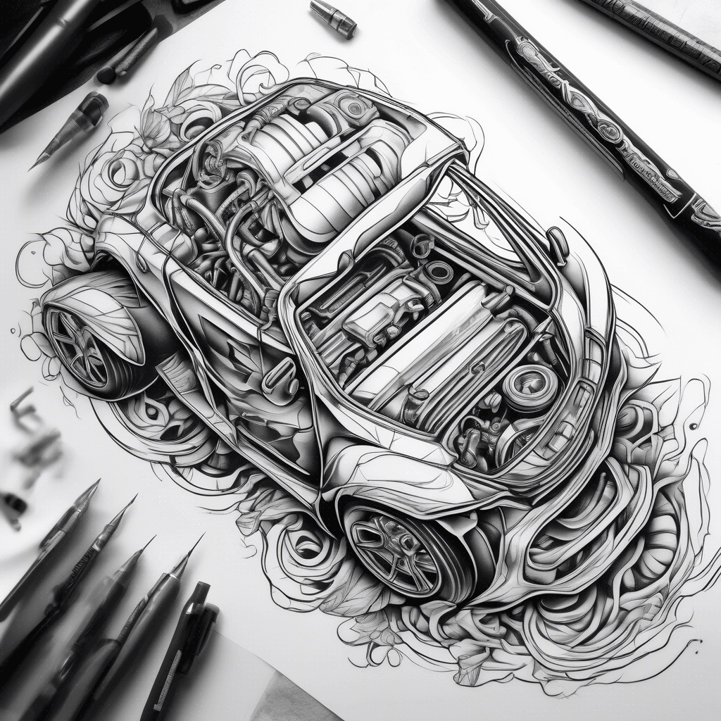 Auto mechanic tattoo sleeve