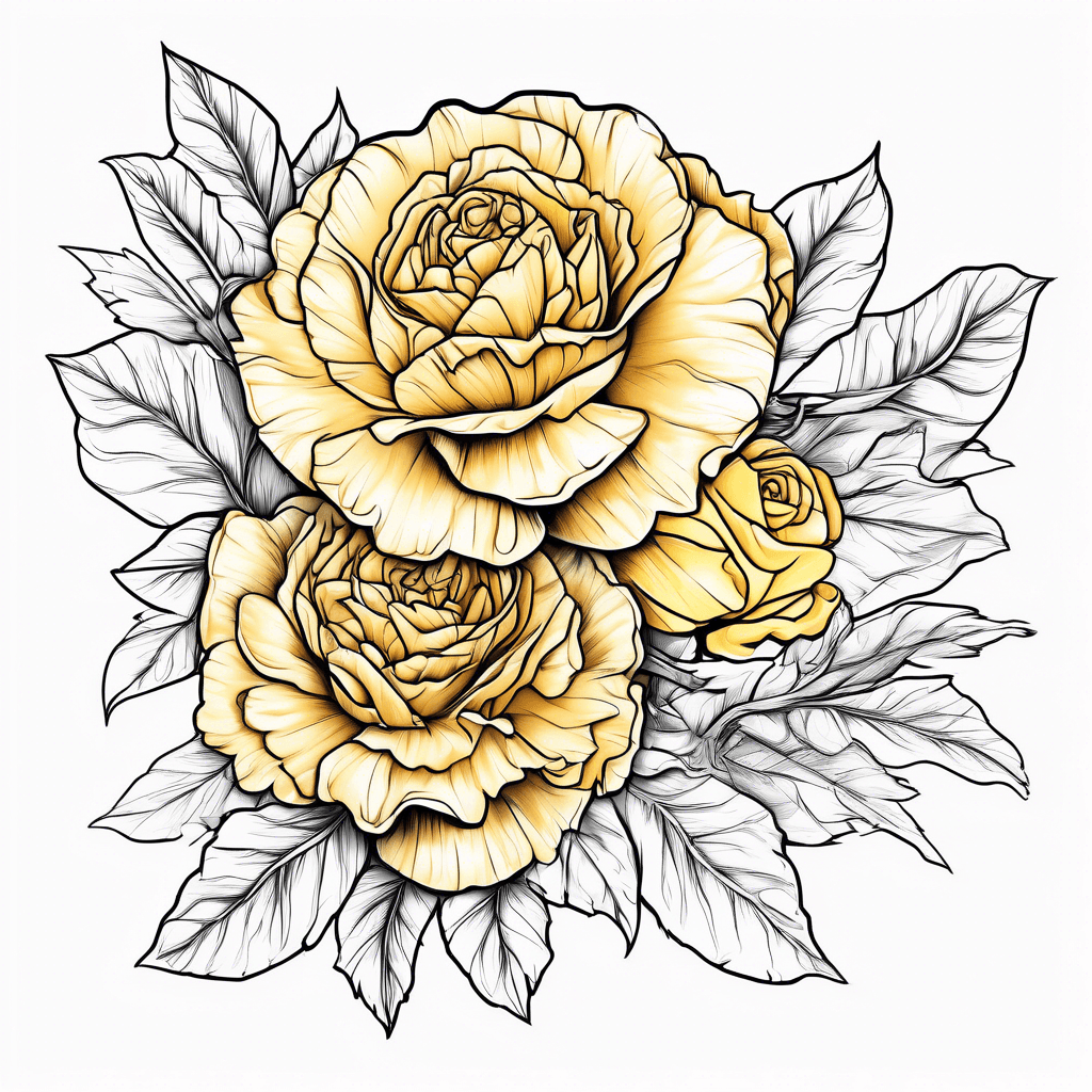 Carnation and yellow rose