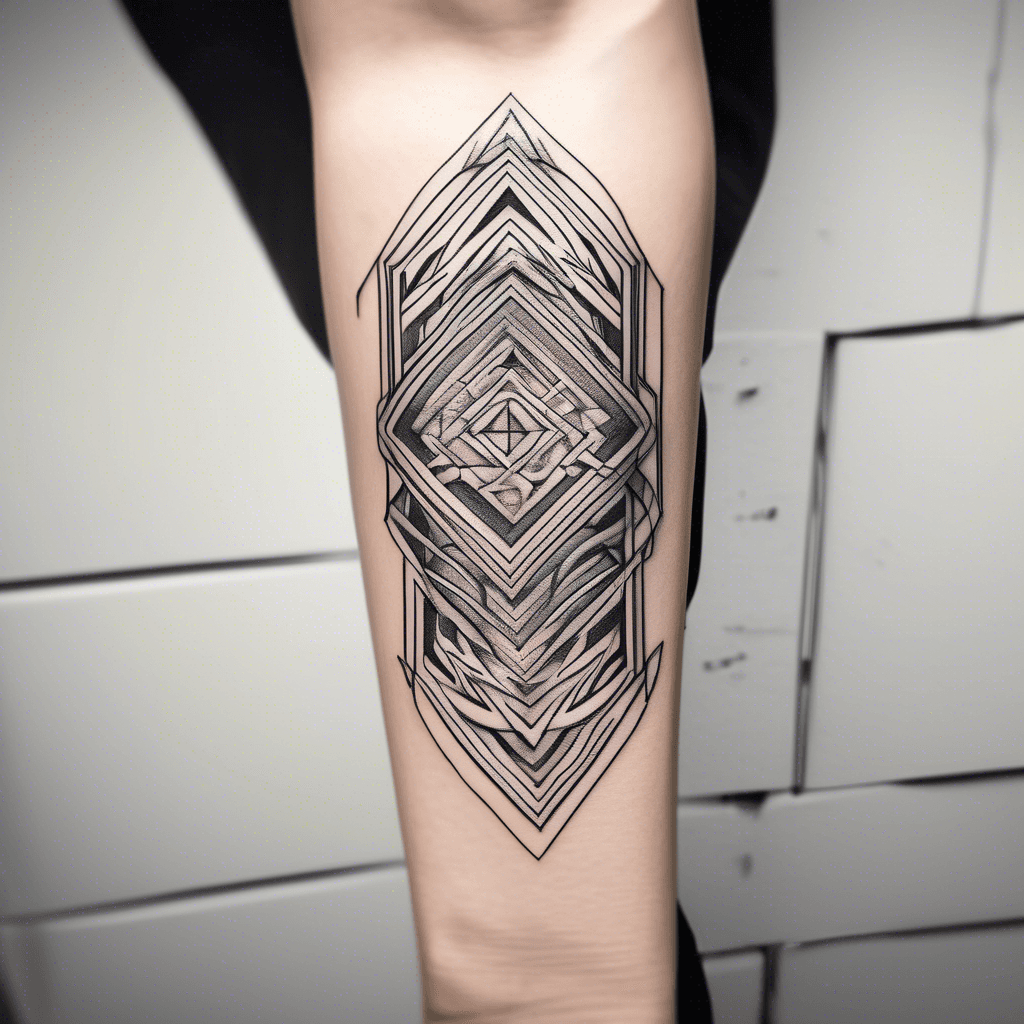 Geometric armband tattoo