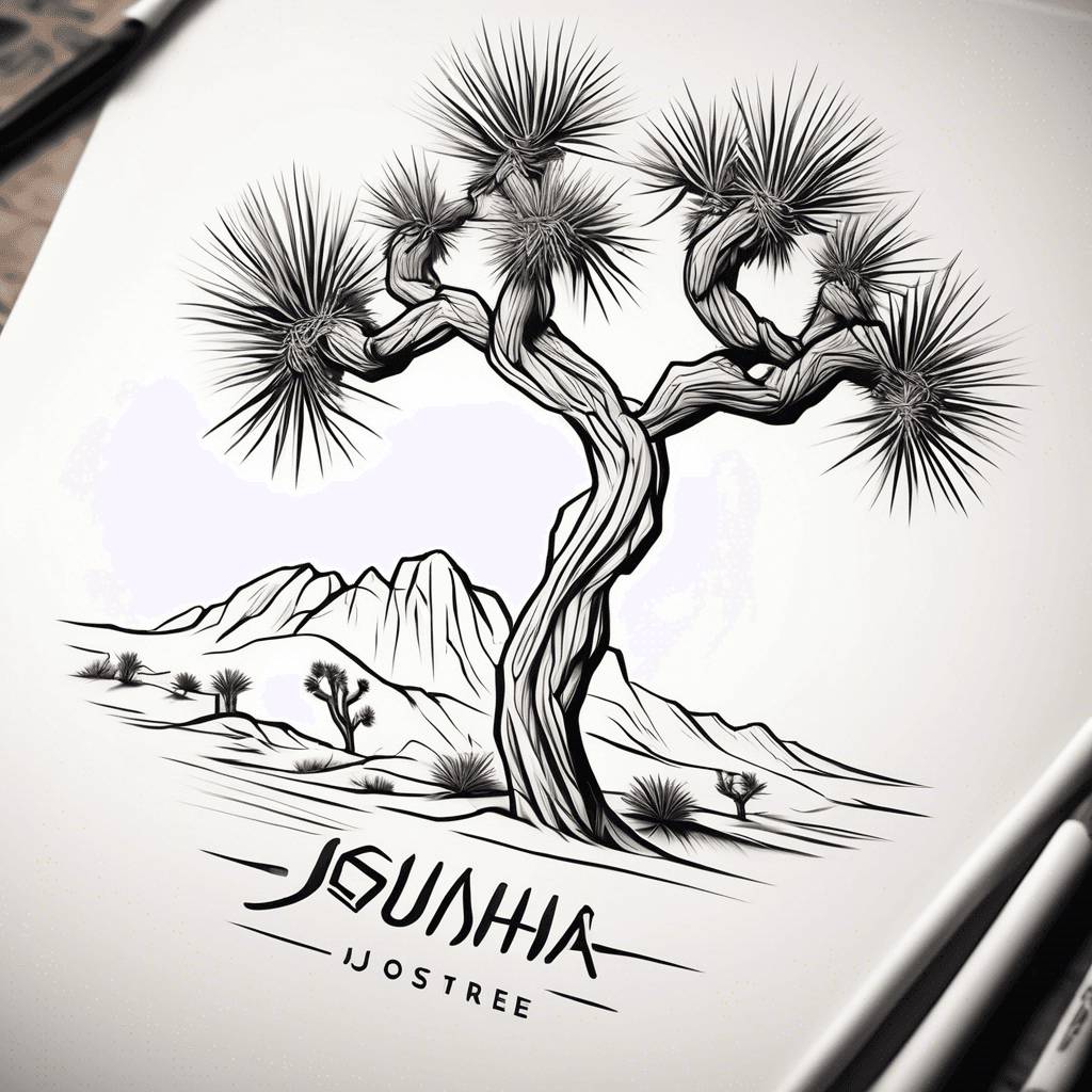 A joshua tree with the name “Joshua” being the trunk