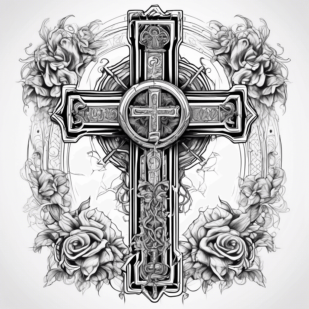 Cyber Sicilian cross with bible scripture