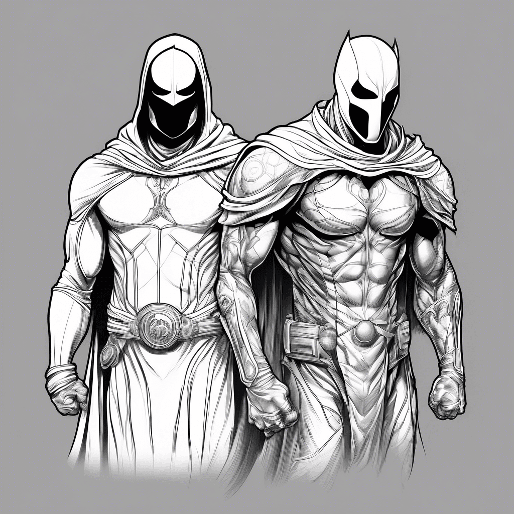moon knight and khonshu from marvel