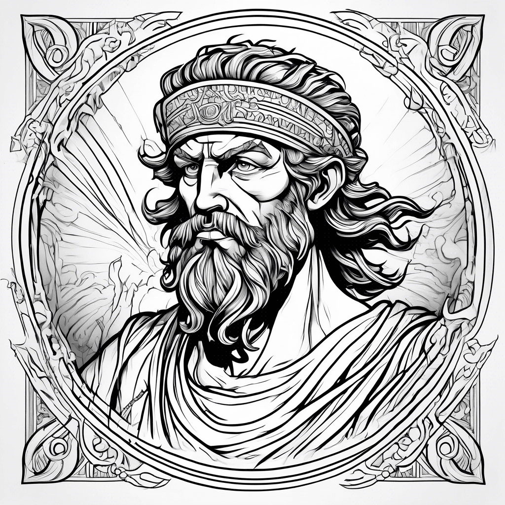 Odysseus of Ithaca from epic the musical in a japanese aesthetic