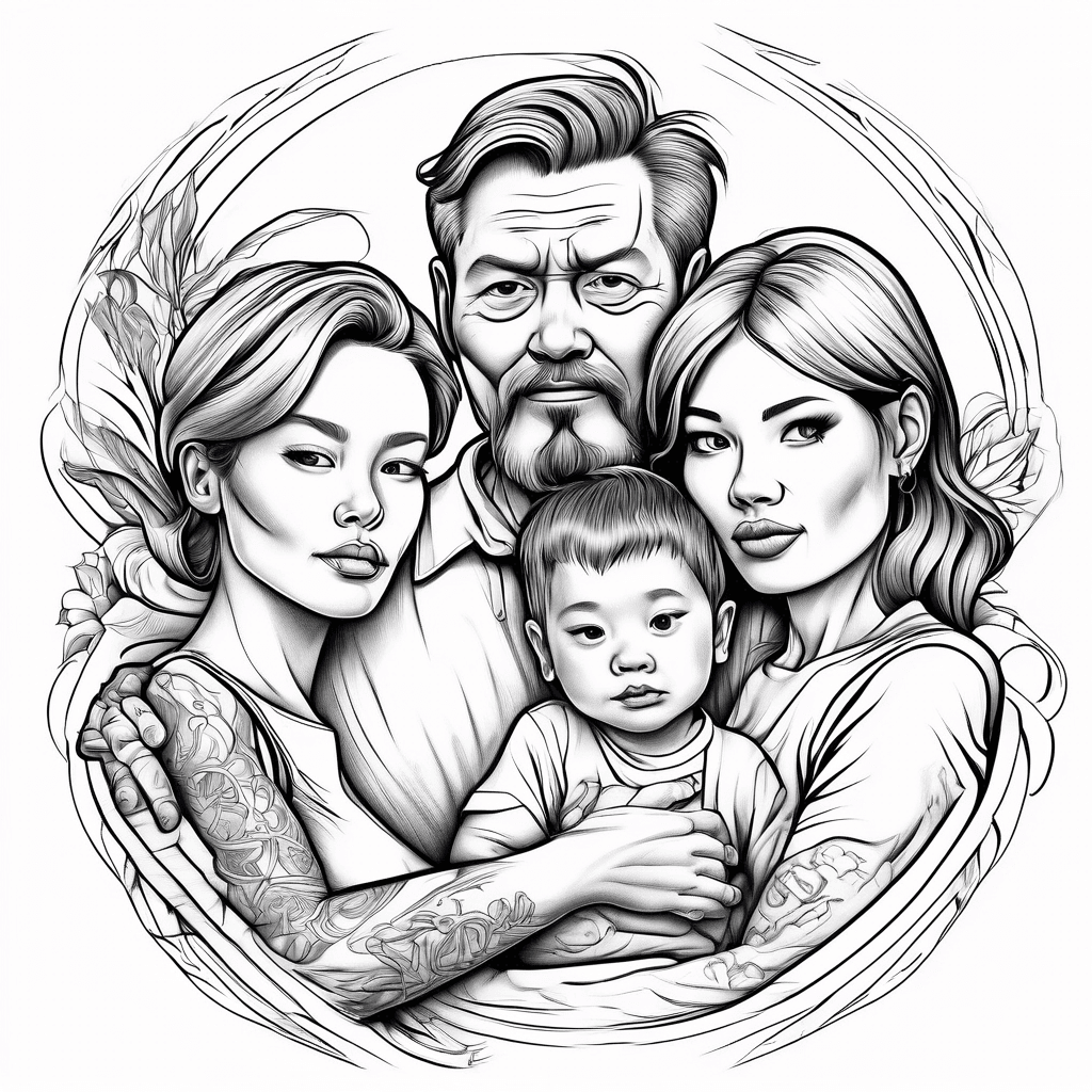 Father, son and wife together