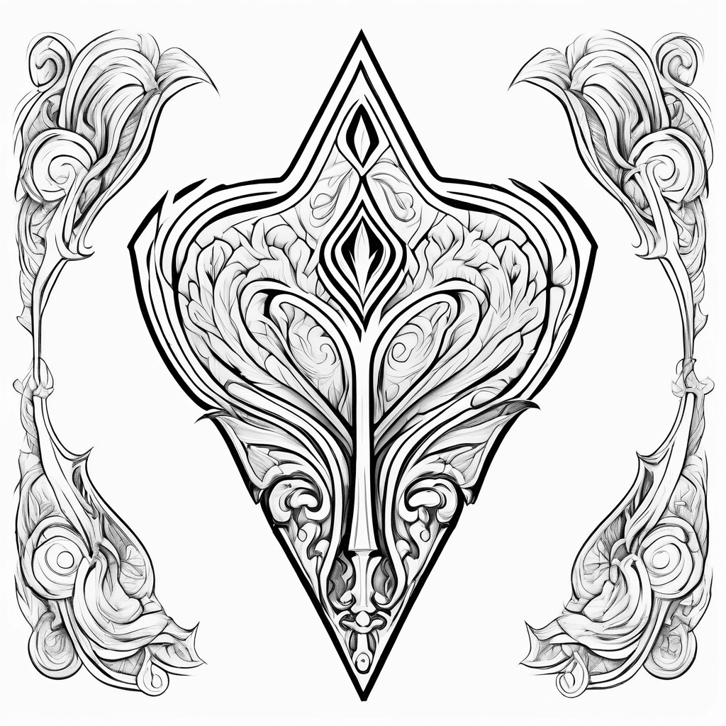 white spade symbol