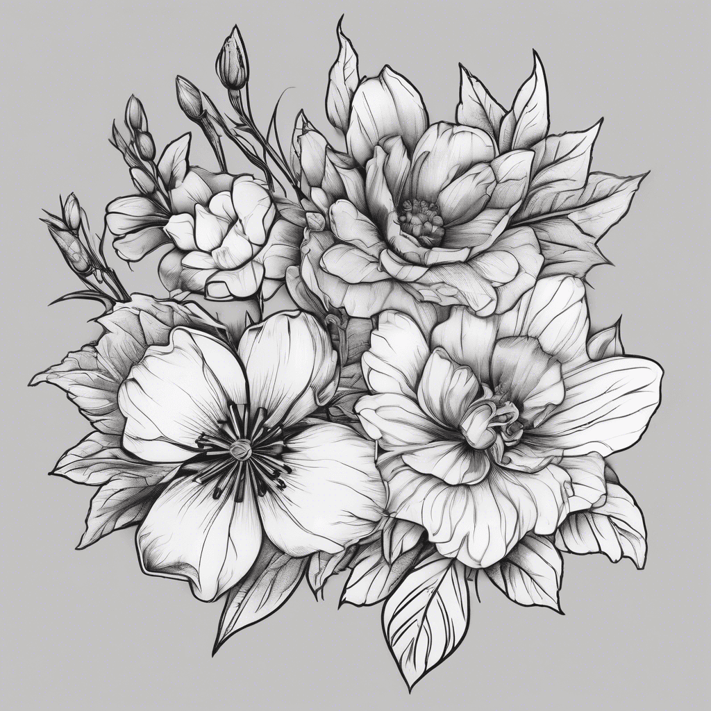Birth month flowers February, April, June, June, July October