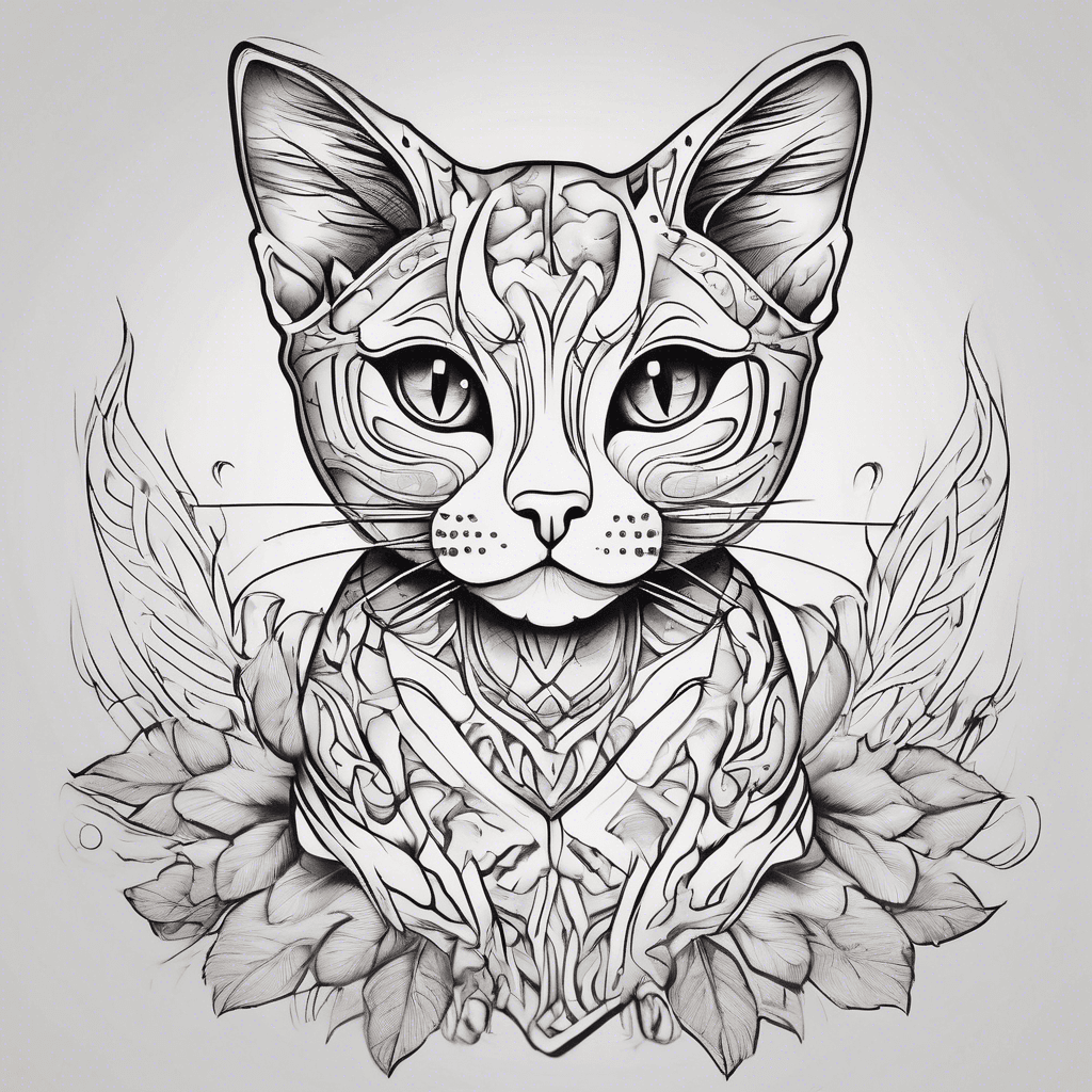Cute cat with dark colours