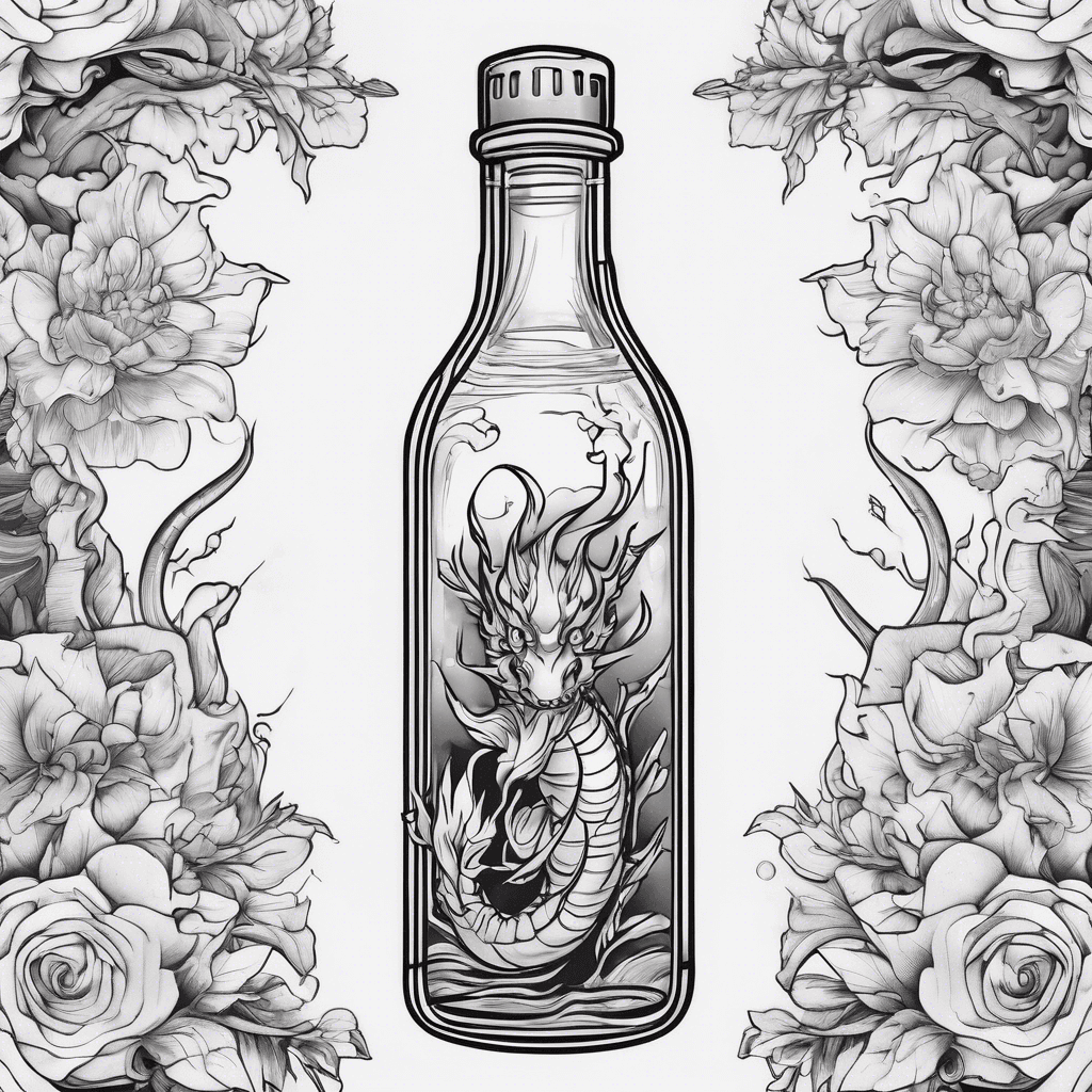 fire in a glass bottle