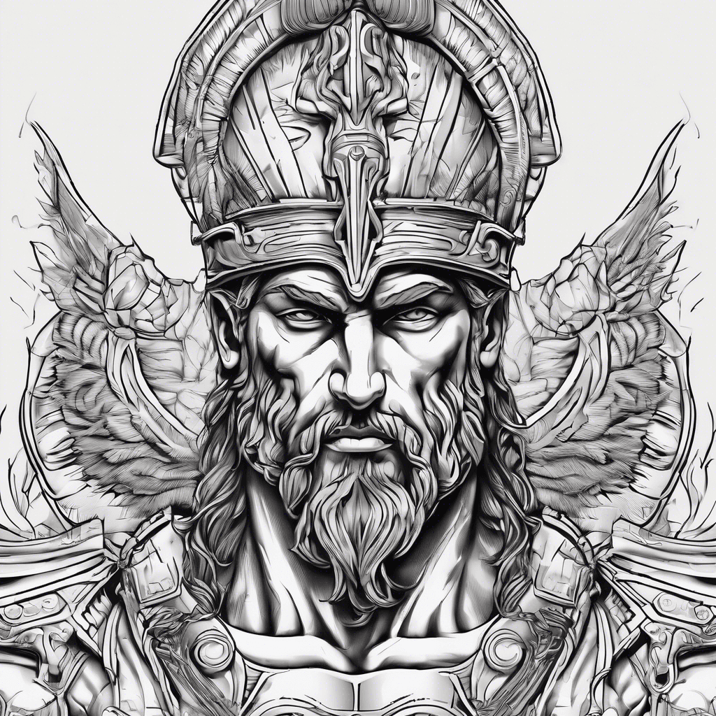 Greek god ares 500bc watching over his warriors