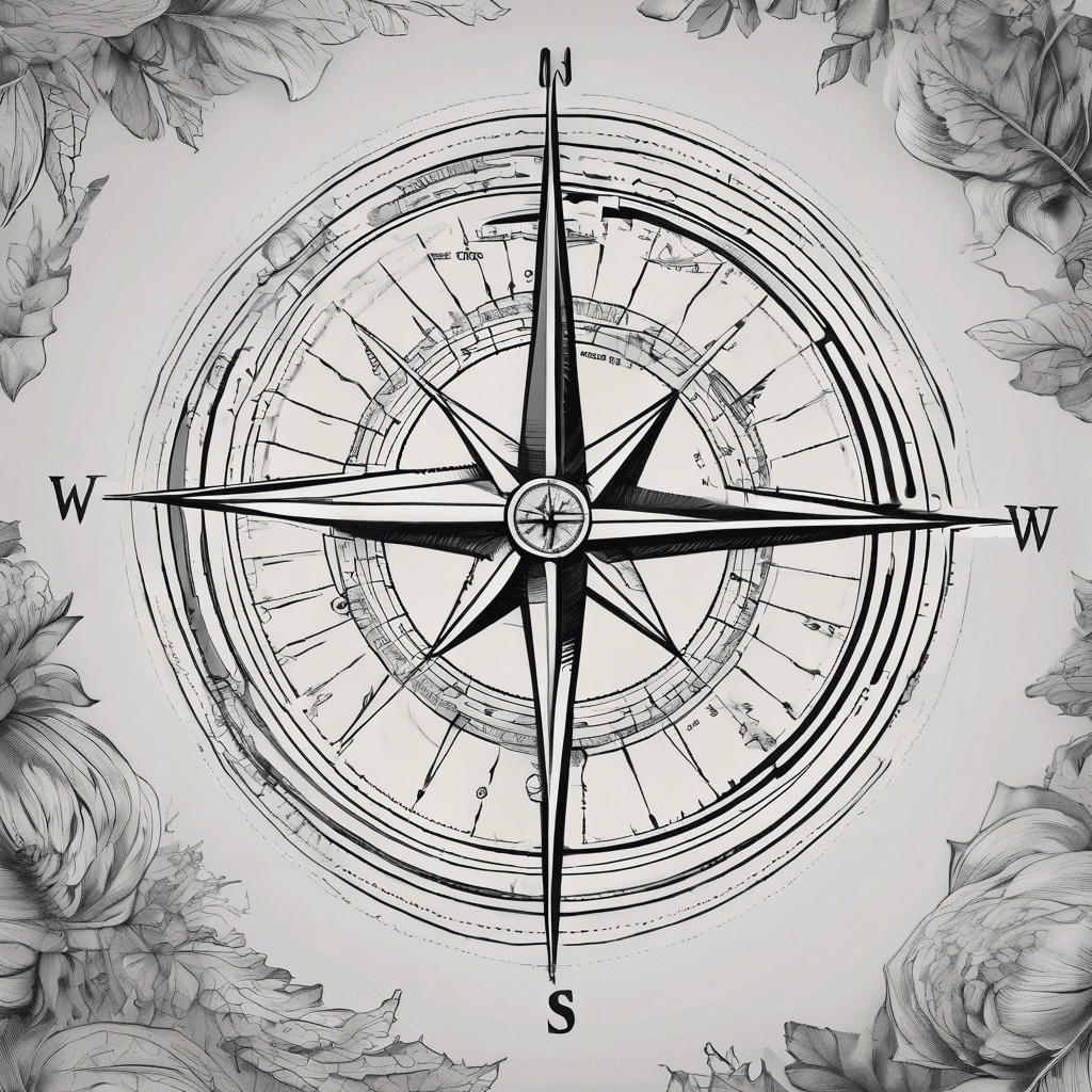 compass with longitude latitude for the state of Washington