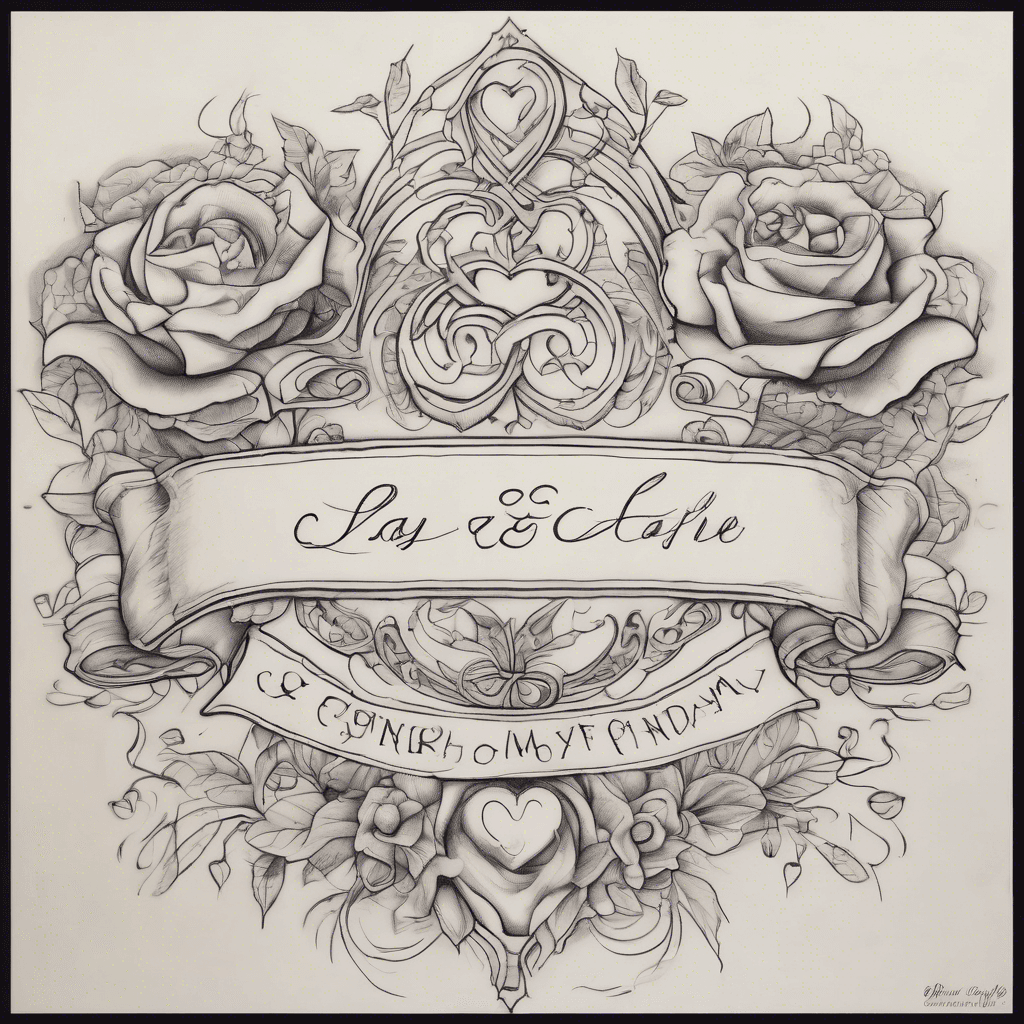 ✨ Full Concept (Updated) Main Text (centered): “Jay–Cindy: Loved Kids of My Life” — elegant handwritten script ➕ New Additions: Under “Jay”: small, refined text — “2022” Under “Cindy”: small, refined text — “2024” These dates are placed in delicate, clean font — slightly smaller than the main script, to keep the focus on the names and love message. 🎨 Visual Features: 2 Outlined Hearts – one above each name Infinity symbol and feather flowing under the text Tiny stars lightly scattered above the phrase 🖤 Style: Black & Grey Ink Fine line and subtle shading Balanced and clean — not overcrowded 📍Placement: Left Chest, above the heart Design flows gently across the upper pectoral, curving slightly with the chest's natural shape ✅ Generating a realistic tattoo preview now: I'll create a mockup of this design placed on a left chest, on realistic skin, including: Text with integrated visual elements Placement with proportions that suit chest curvature Years “2022” and “2024” positioned just below each name