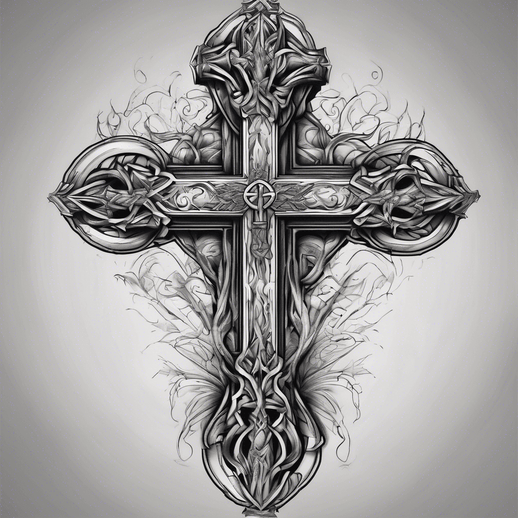 Cross incorporating Joshua 1:9