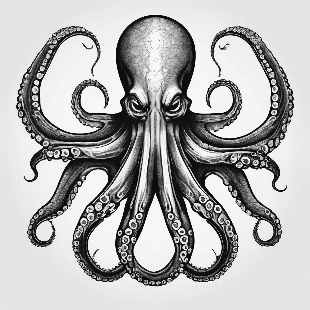 Evil octopus wrapping around ear