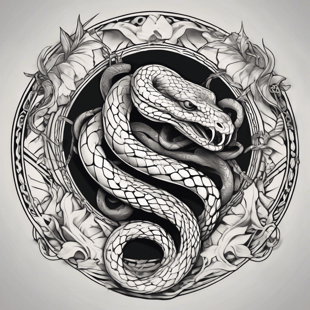 Snake wrapped around the symbol for antimony