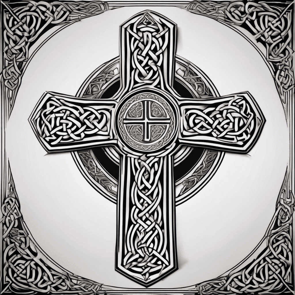 Celtic cross with Izzy name in middle