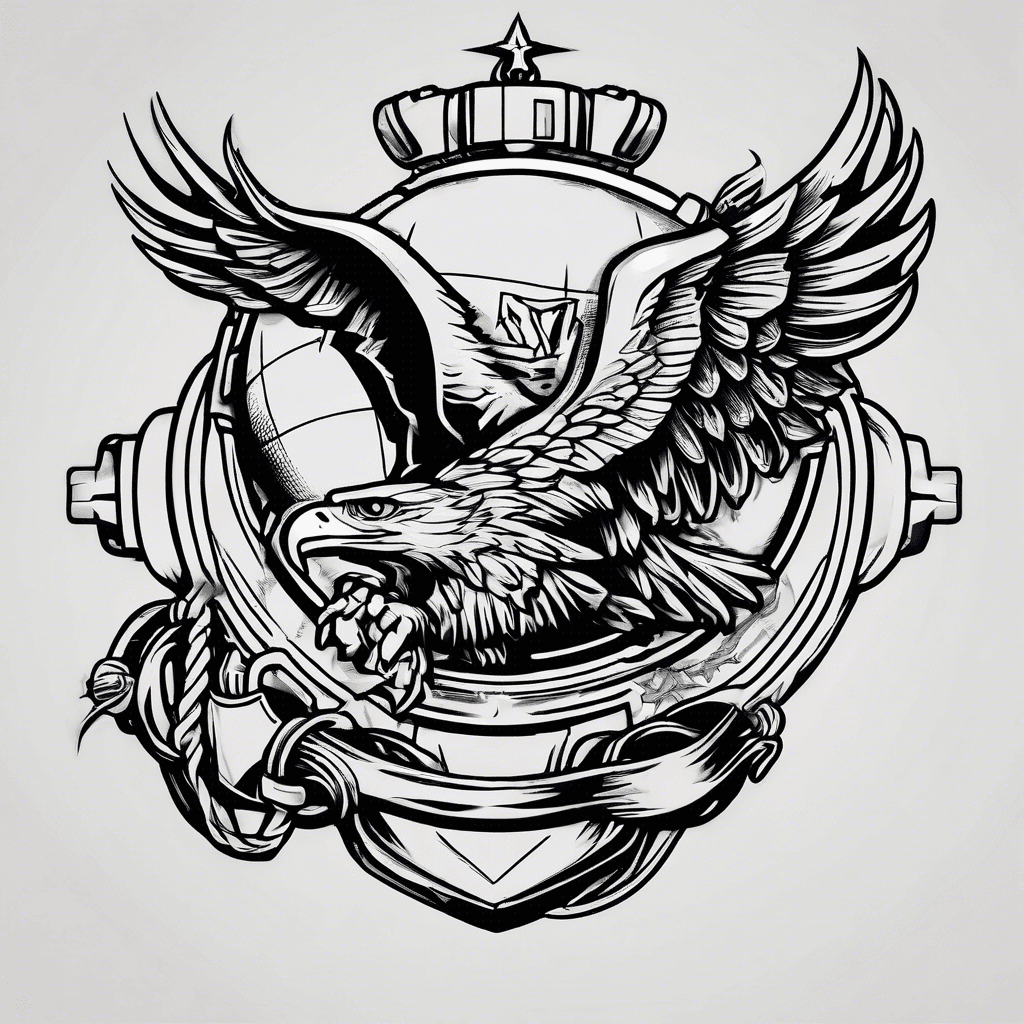 usmc eagle globe and anchor with flag
