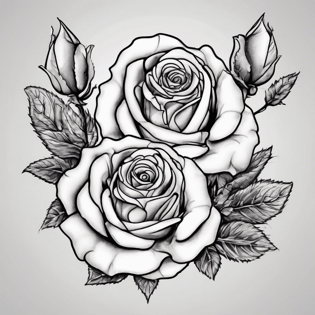 Two lavender rose heads, touching with no greenery or stems, and may flowers surrounding the roses