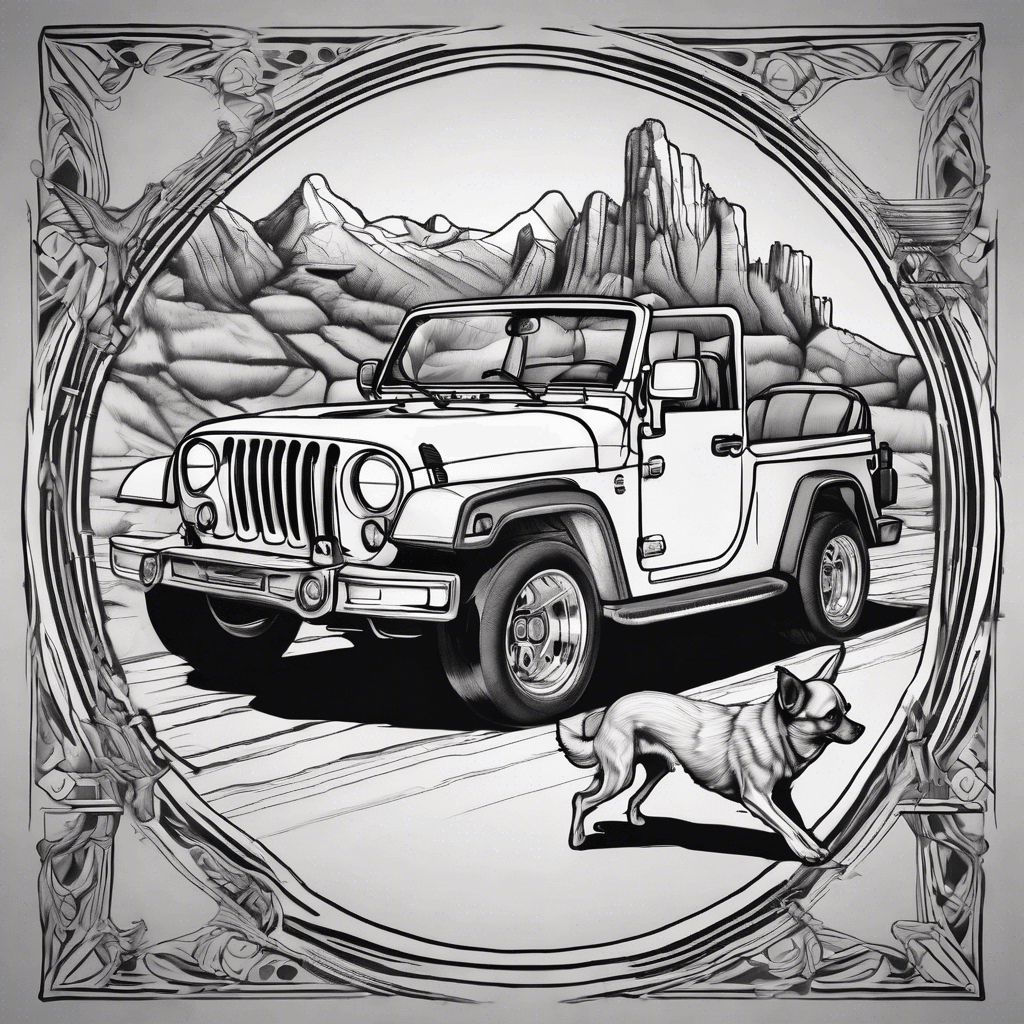 Chihuahua driving wrangler wilderness