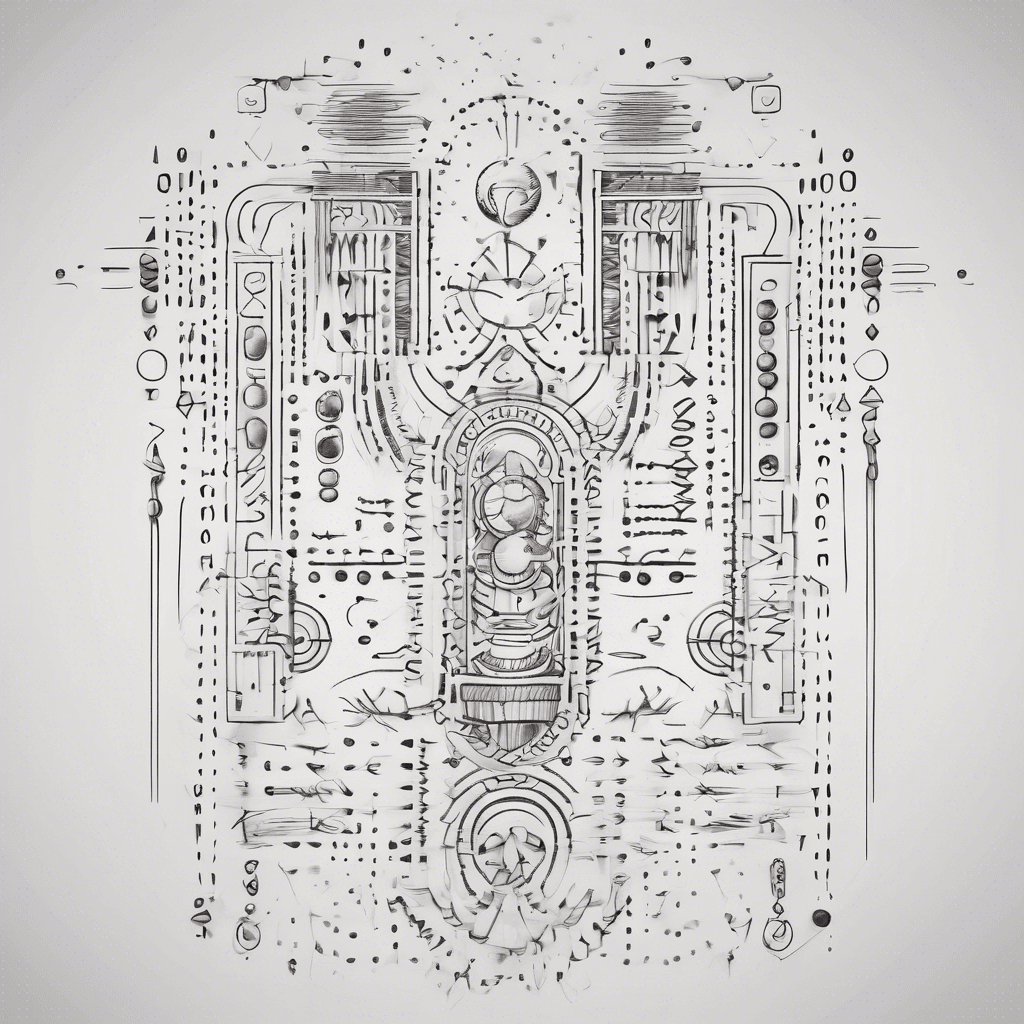 Geometric morse code with the words: Alba Lucía