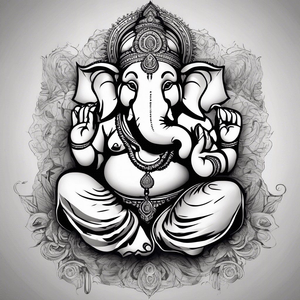 indian god ganesha tattoo