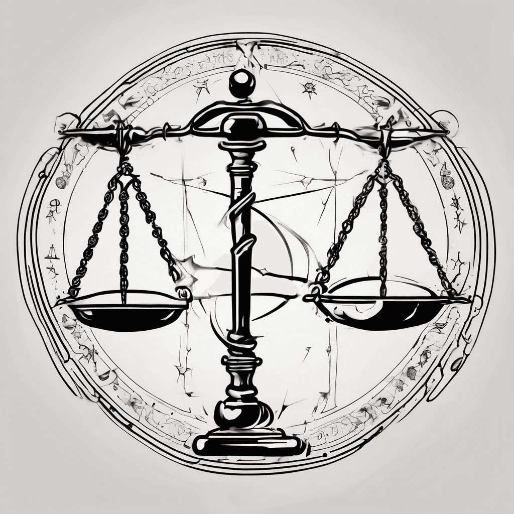 Libra sign The constellation of Libra, all forming the features of a sword