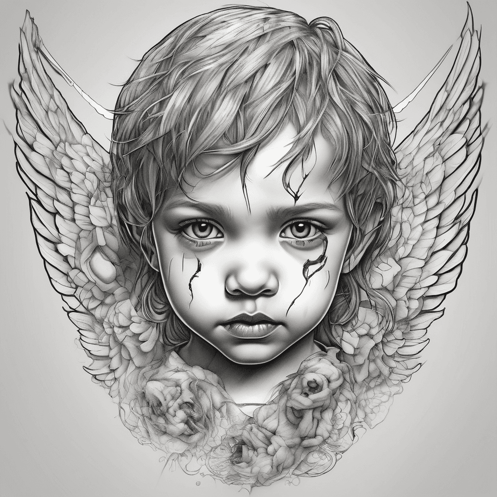 A child with demon an angel face