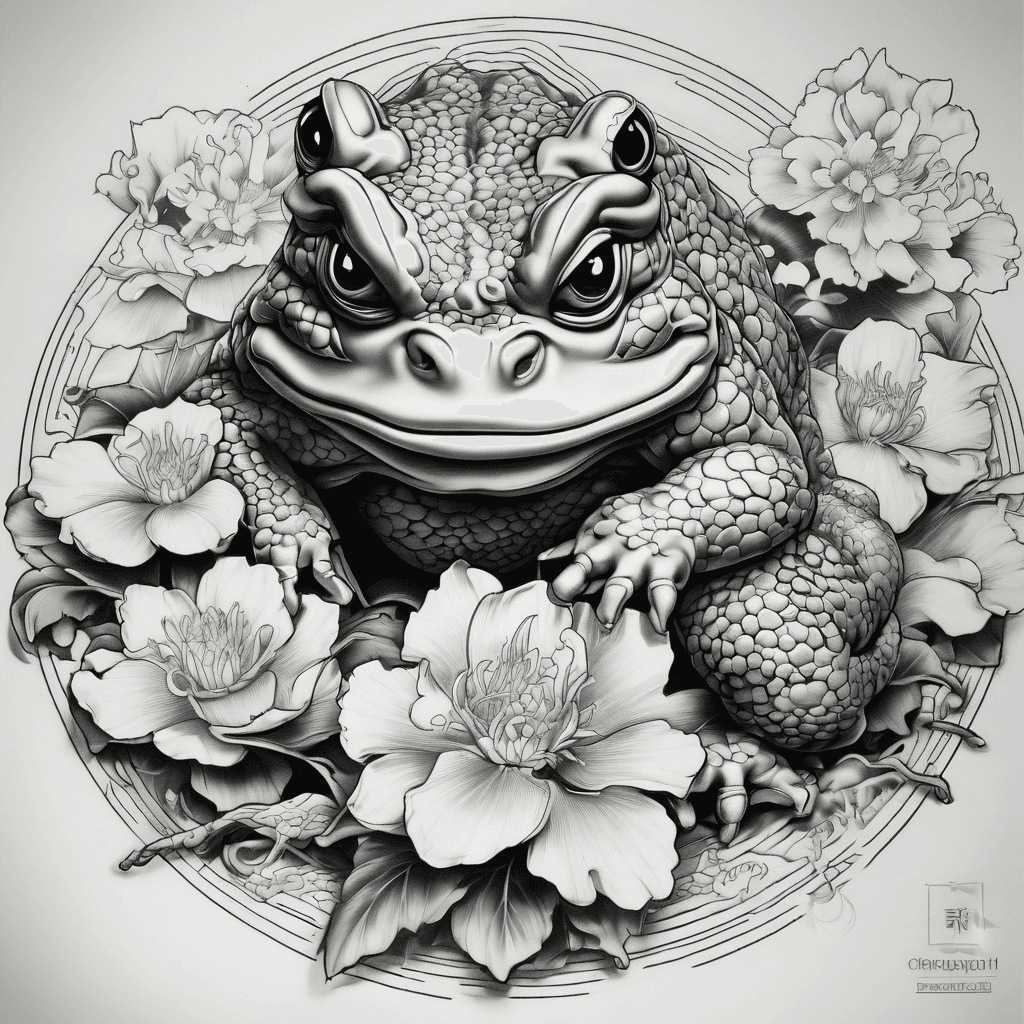 Japanese Frog with 2 Foo Dogs