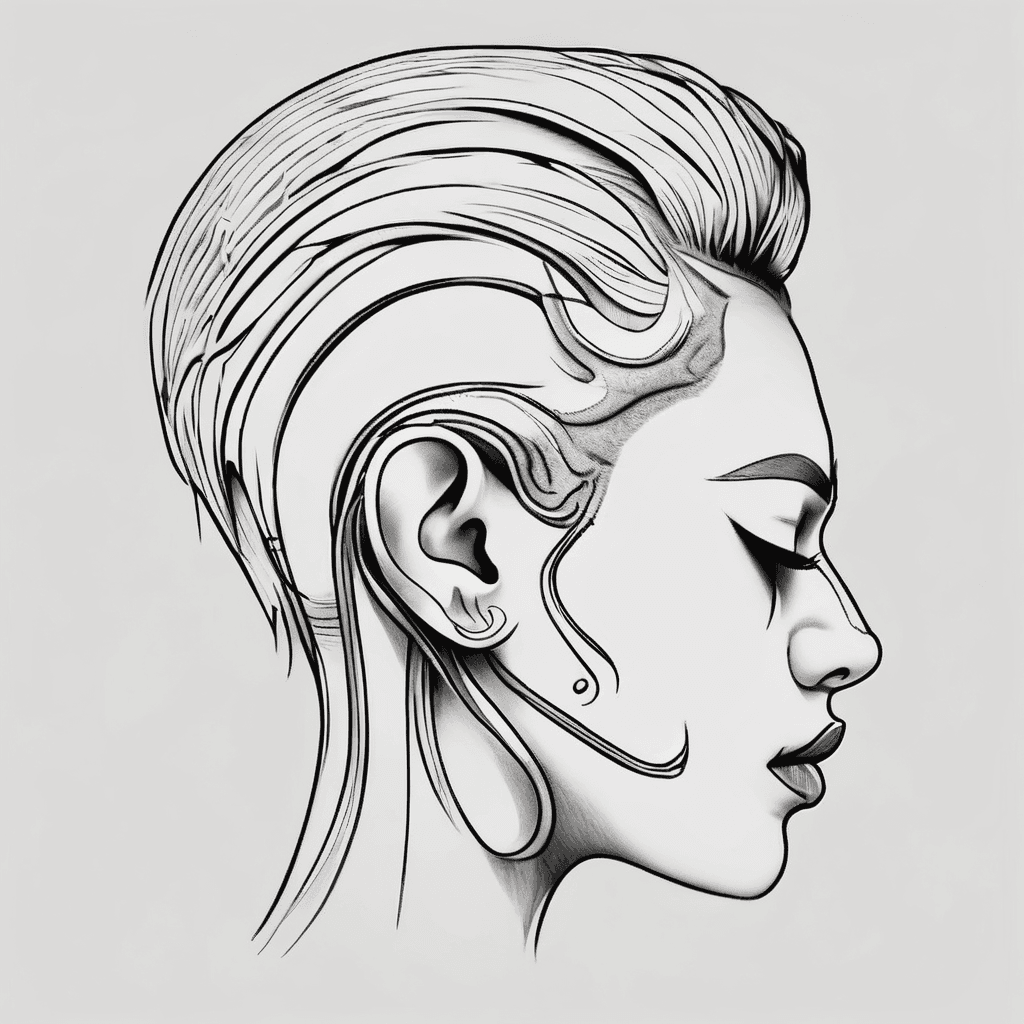 cool inner ear tattoo