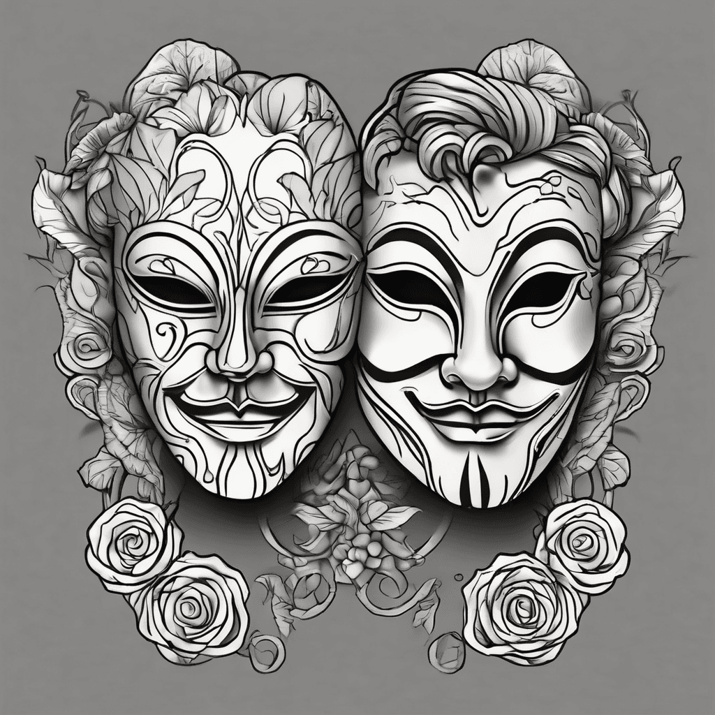 Comedy and tragedy masks