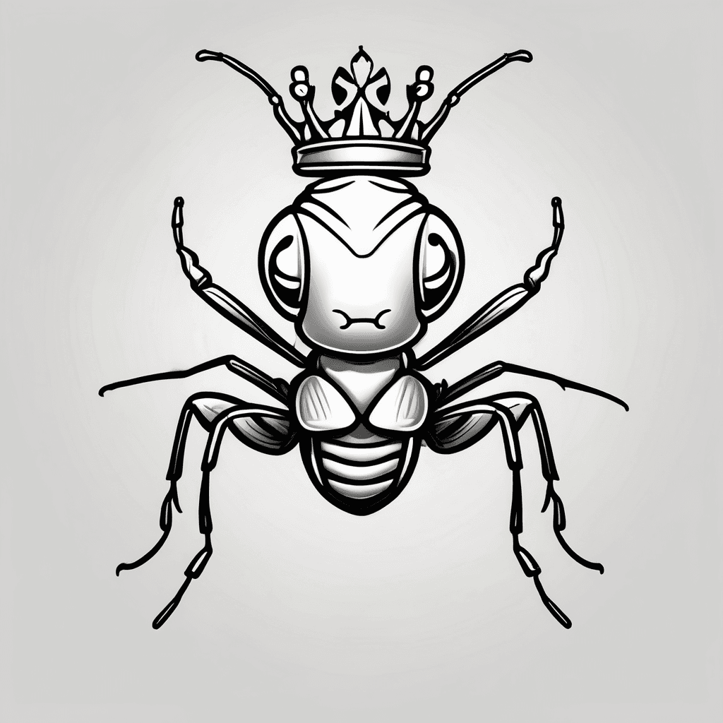 Cute ant with crown