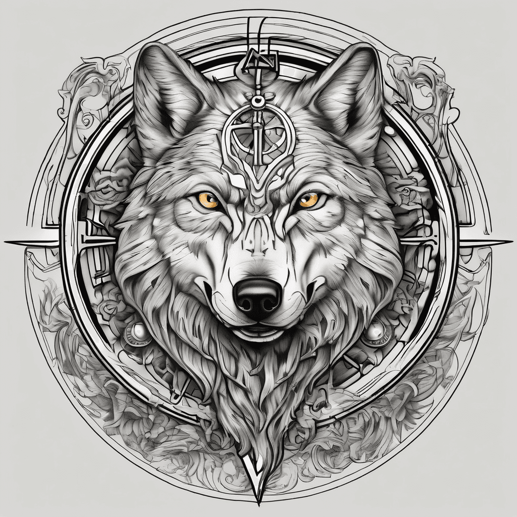 Mean wolf 999 pocket watch