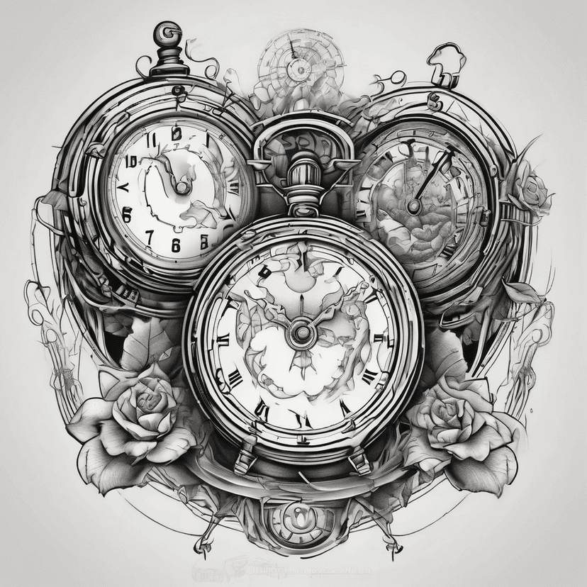 Idée de tatouage clock