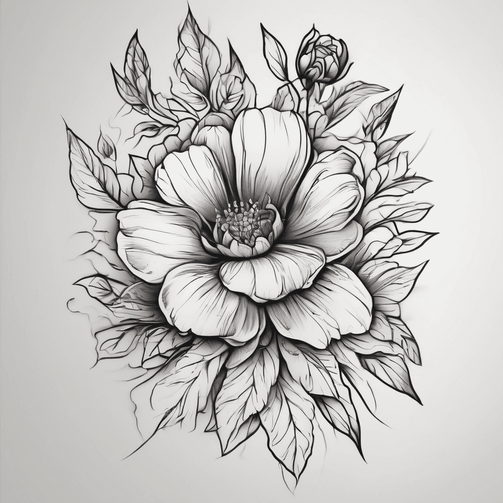 Dark floral forearm outer sleeve