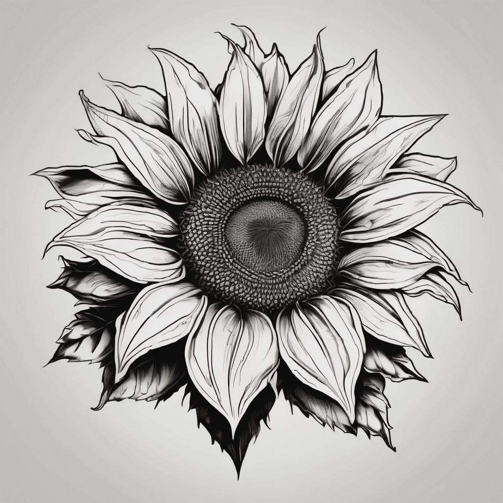Sunflower in a delicate style