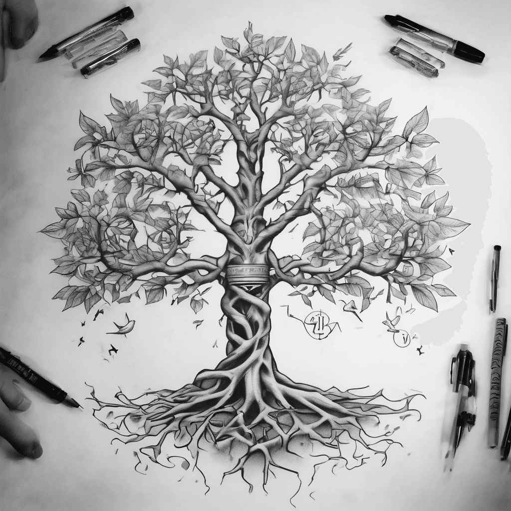 I want a posion tree with doves and Roman numerals of the date 11-21-2006