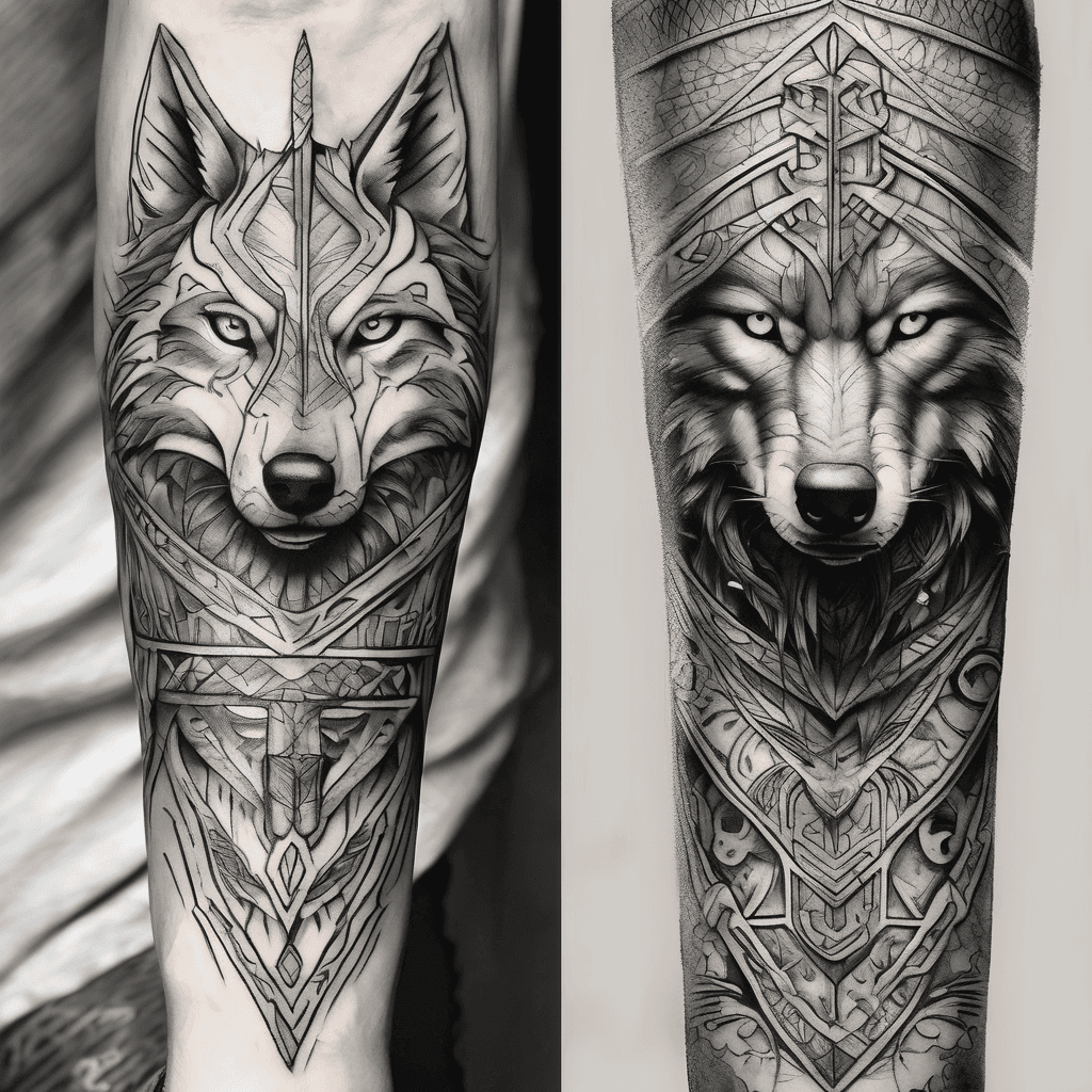 “Create a vertical side‐of‐forearm tattoo design starting at the inner wrist for Zavrius Caelum Khan. At the wrist: mixed runes (Algiz, Eihwaz, Sowilo, Perthro) + small personal sigils (derived from ZC Khan) + mini totems (wolf claw, scorpion mark, phoenix feather) with ultra‐fine tribal flow lines extending upward. The design should be ~2‑3 cm wide × ~4‑5 cm tall at wrist, then continue upward along inner forearm with subtle flow lines, leaving space for future expansion (wolf totem, phoenix wings, large tribal flow). Style: clean linework, minimal shading, modern tribal + spiritual warrior aesthetic.”