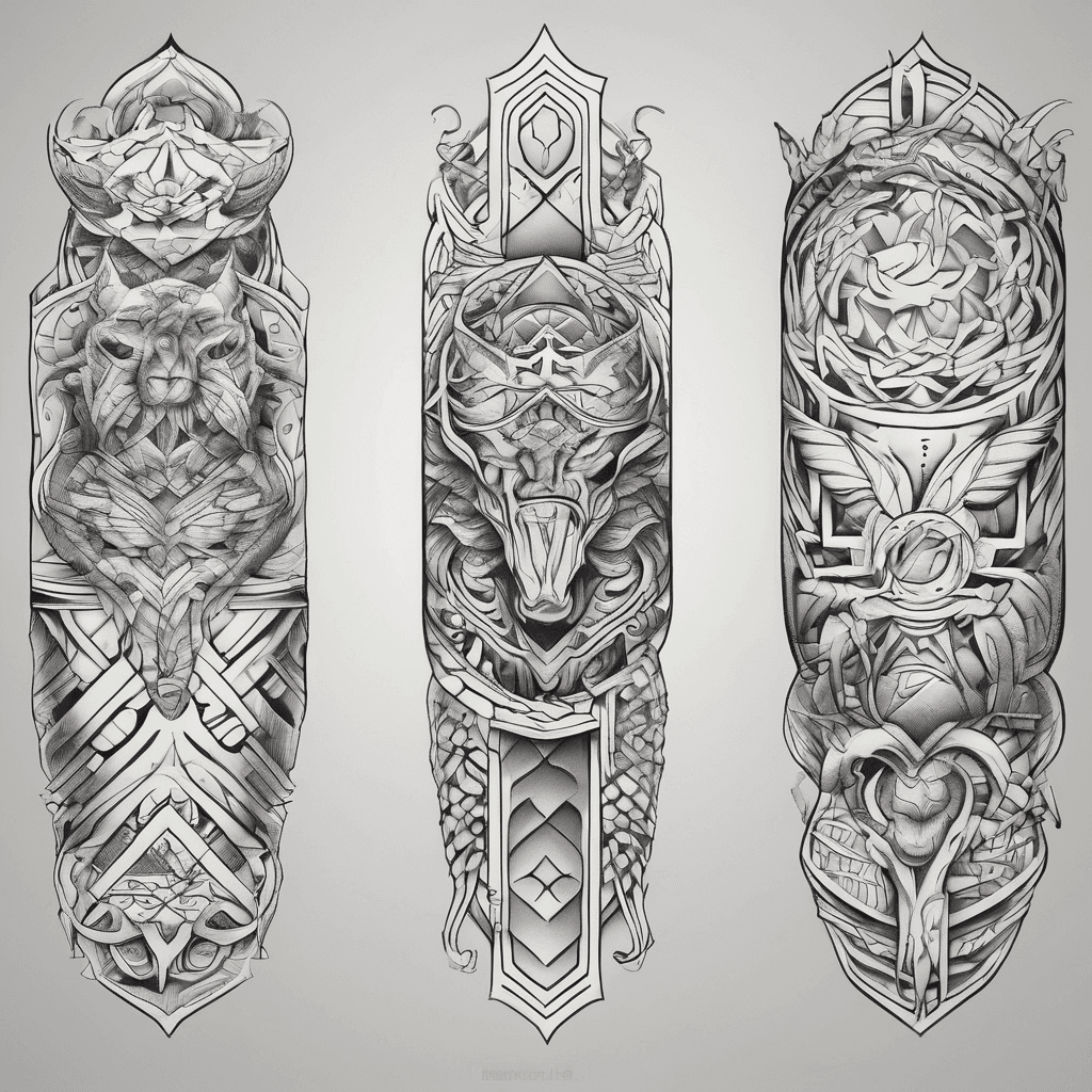 A Nordic forearm sleeve tattoo dedicated to my second born son