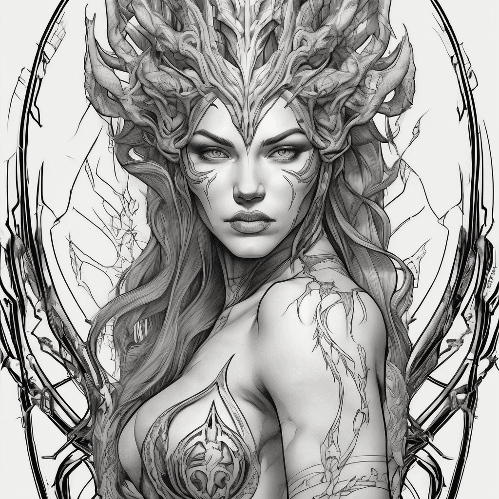 lilith from diablo 4 game and inarius below her