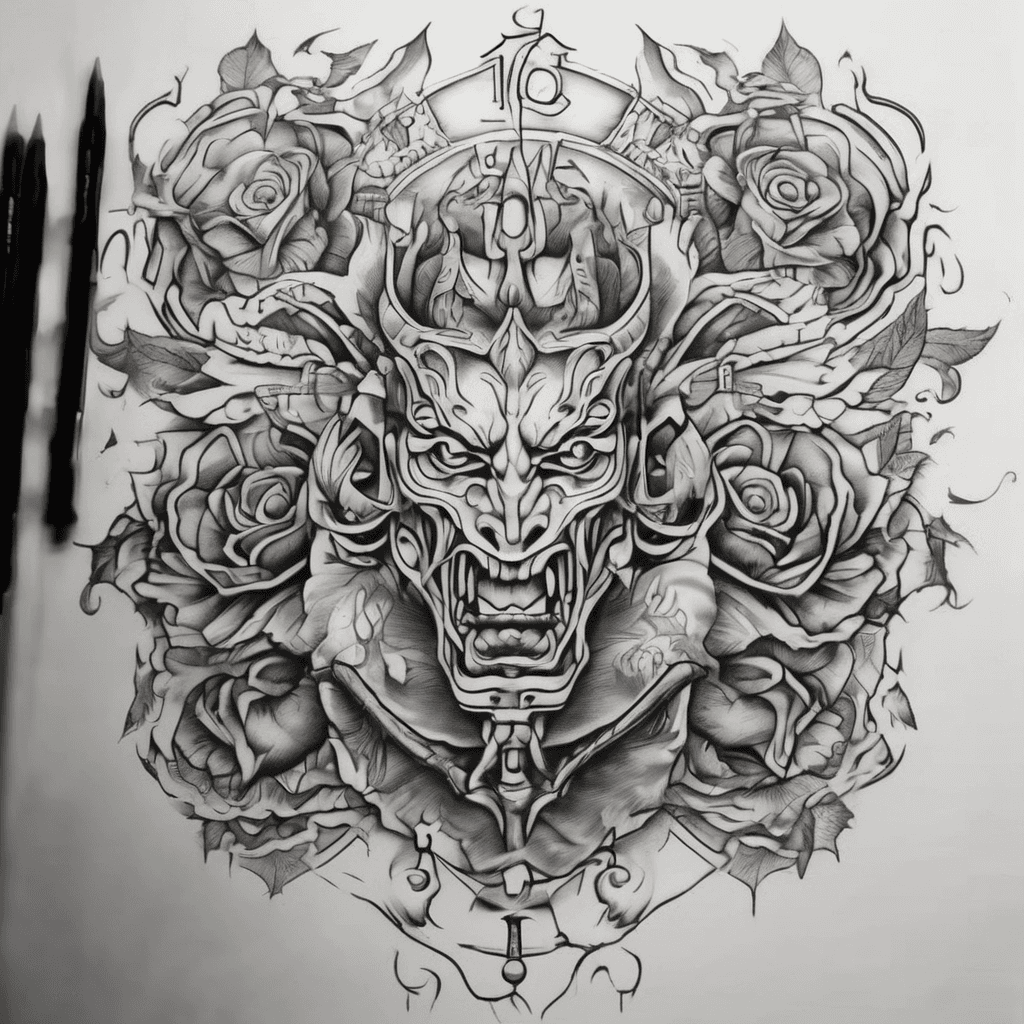 Number tattoo including 1266, 3155, 6360, 9802 and 8838