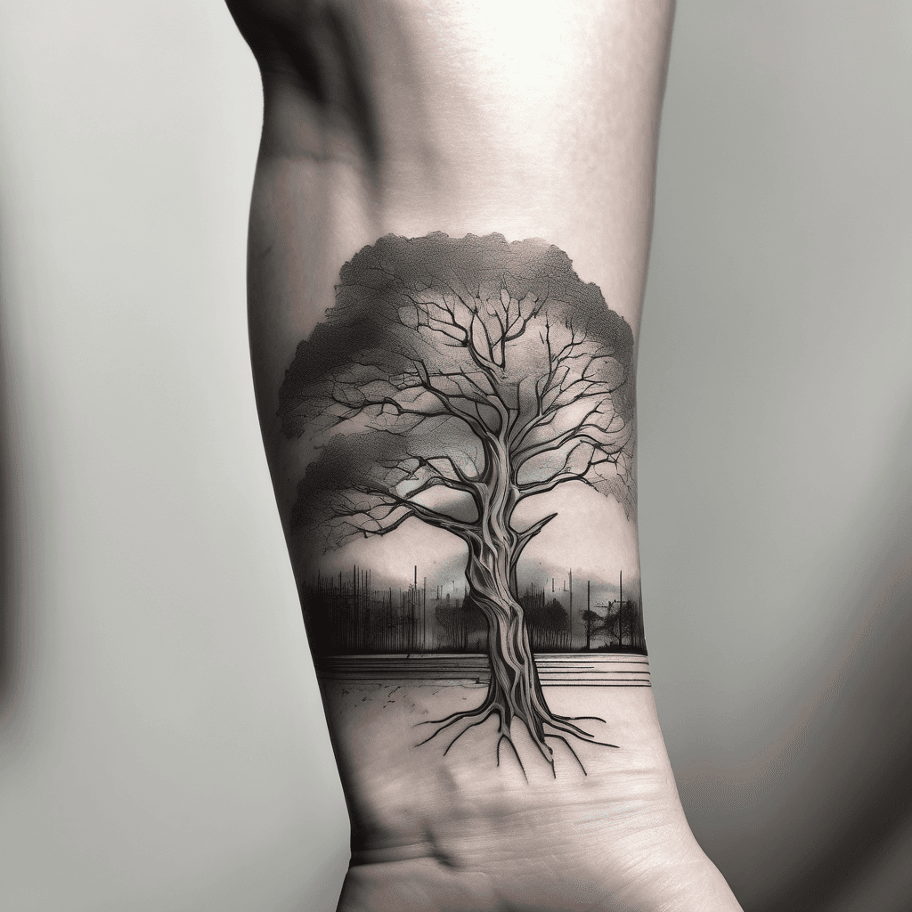 A tree landscape that can wrap around my wrist