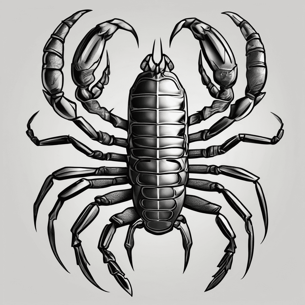 Scorpion representing good and scorpion representing bad with slider web