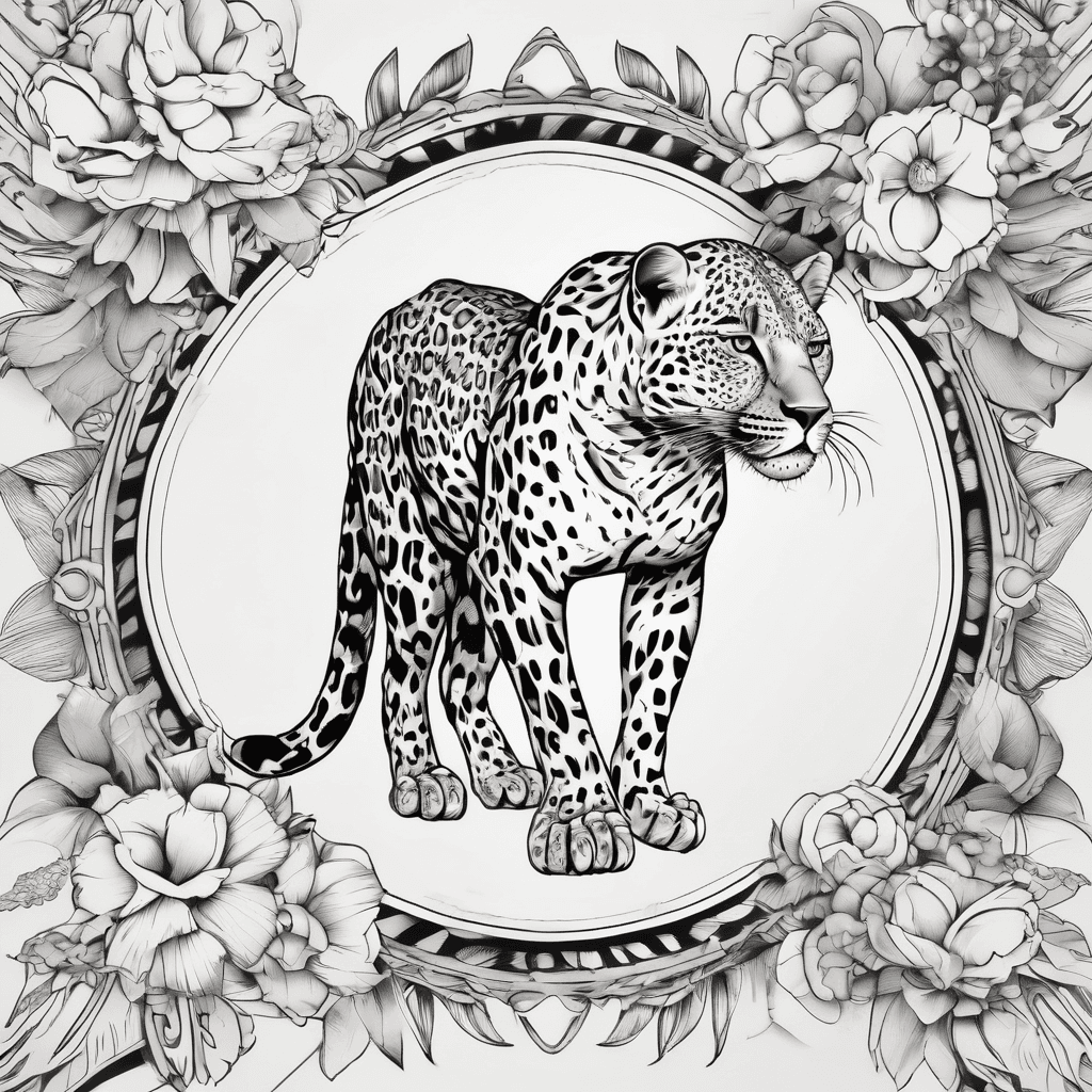 Leopard print with flowers