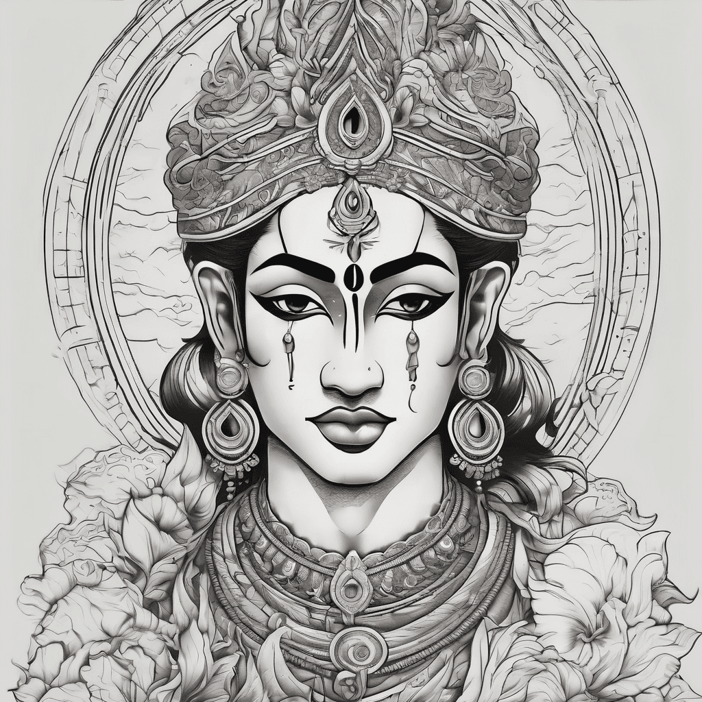 Krishna with mountain