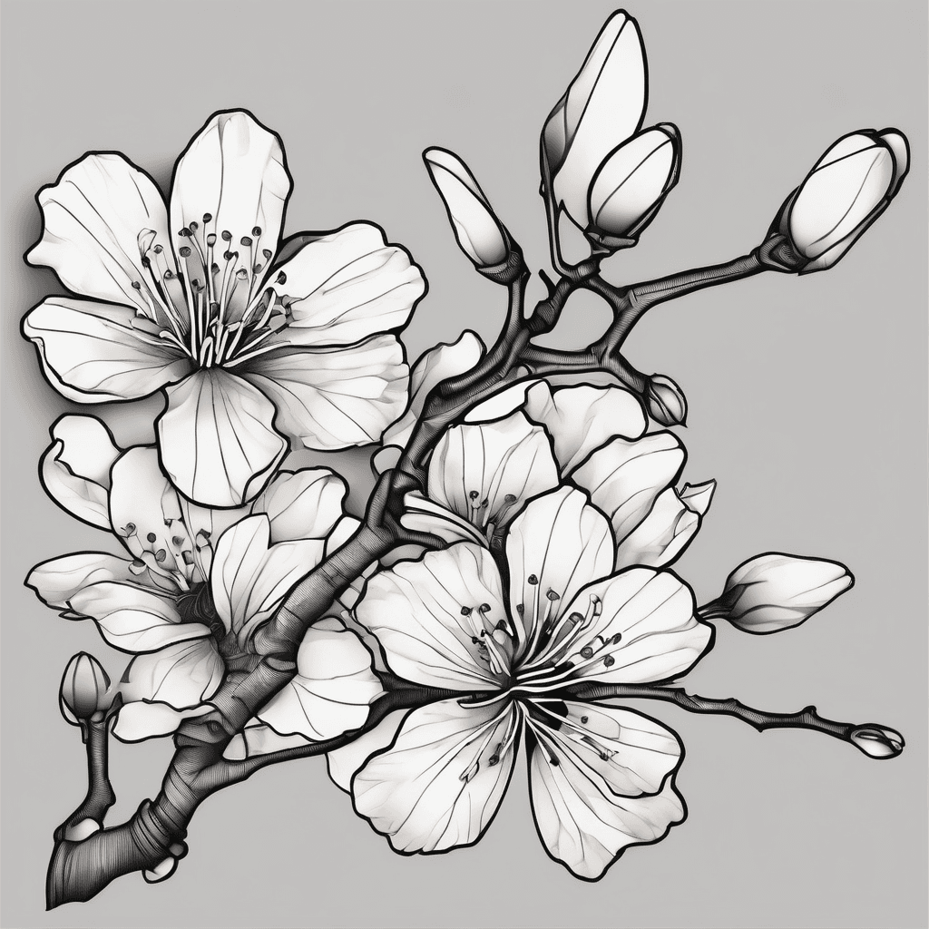wrap around cherry blossom tattoo