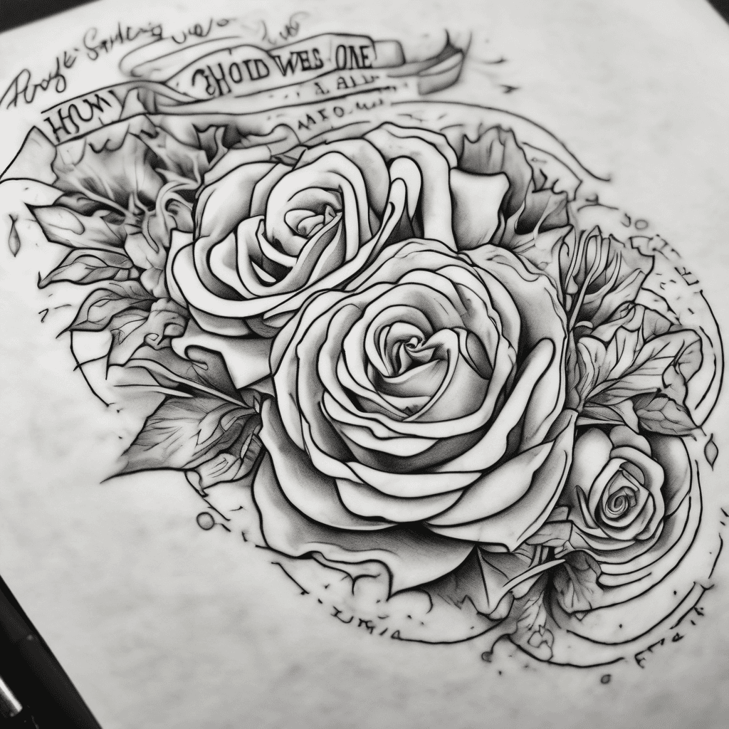 A quote that says "How long should we two wait, before we're one?" in a dainty cursive font, and make the quote in two lines and stagger the lines.