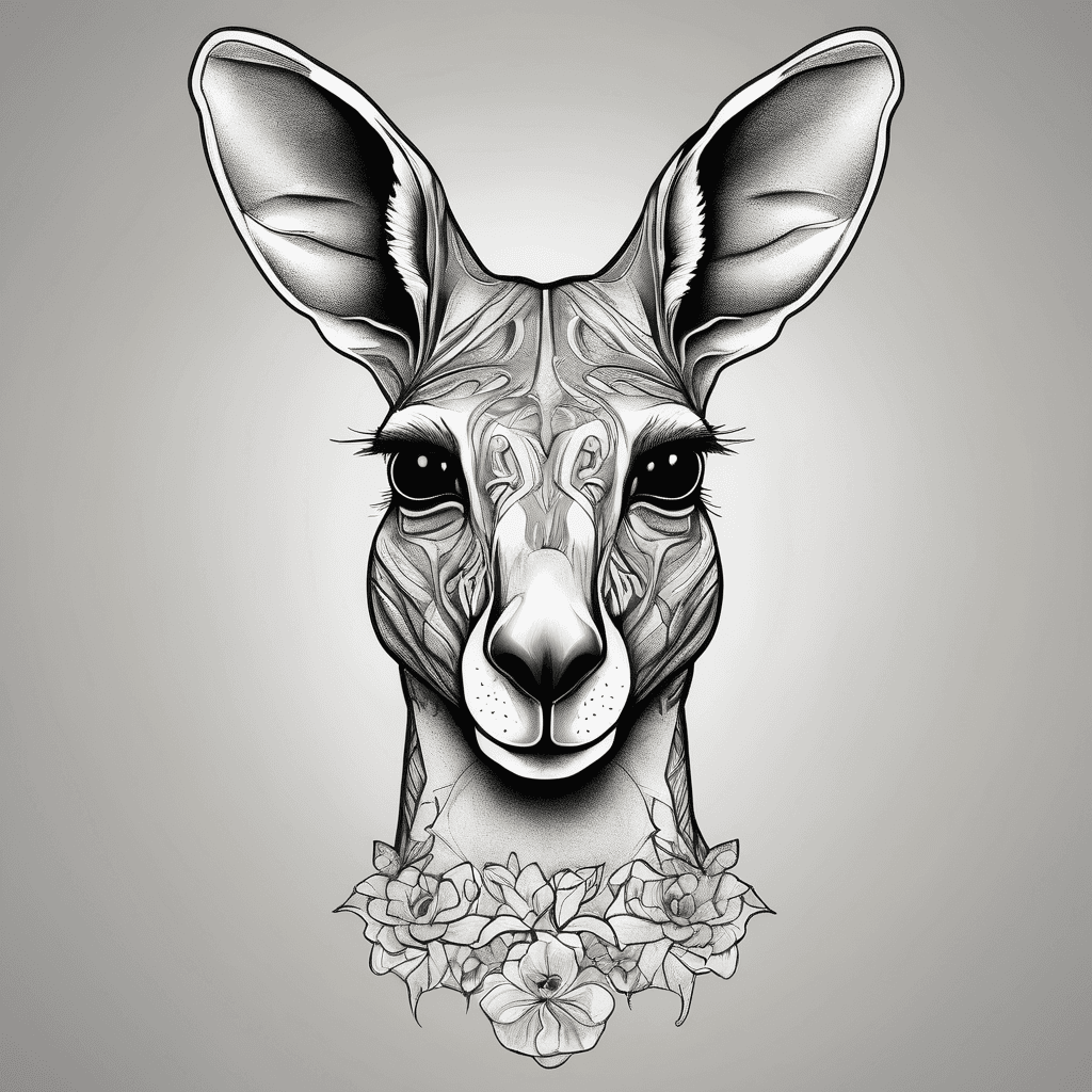 Kangaroo with a shamrock