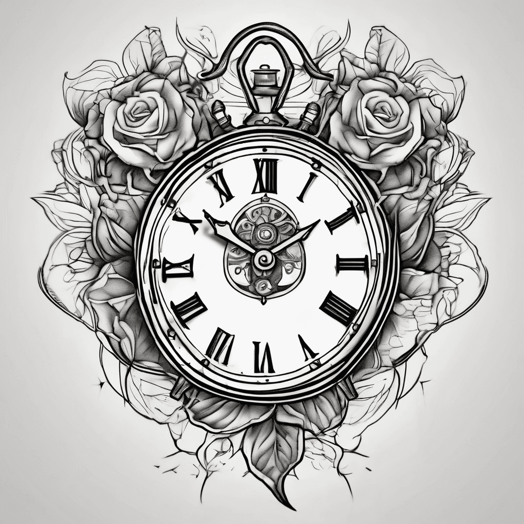 cute clock tattoo that represents not to waste the time i have