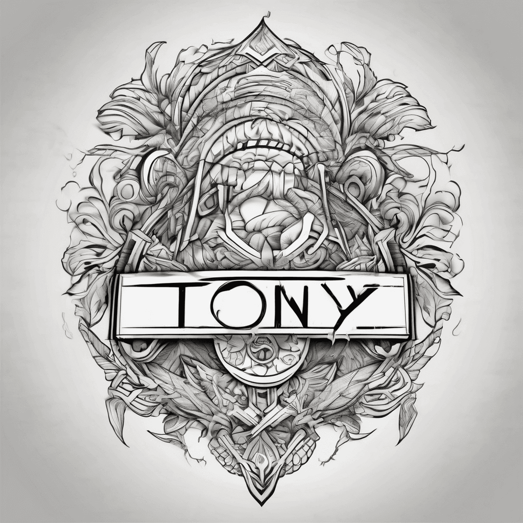 Uniek design of the name Tony