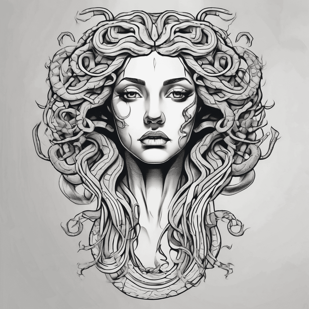 Half of Medusa face
