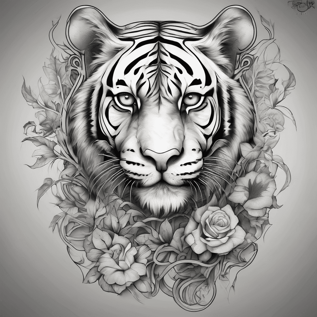 Full sleeve I want a tiger time clock a vines and a cross